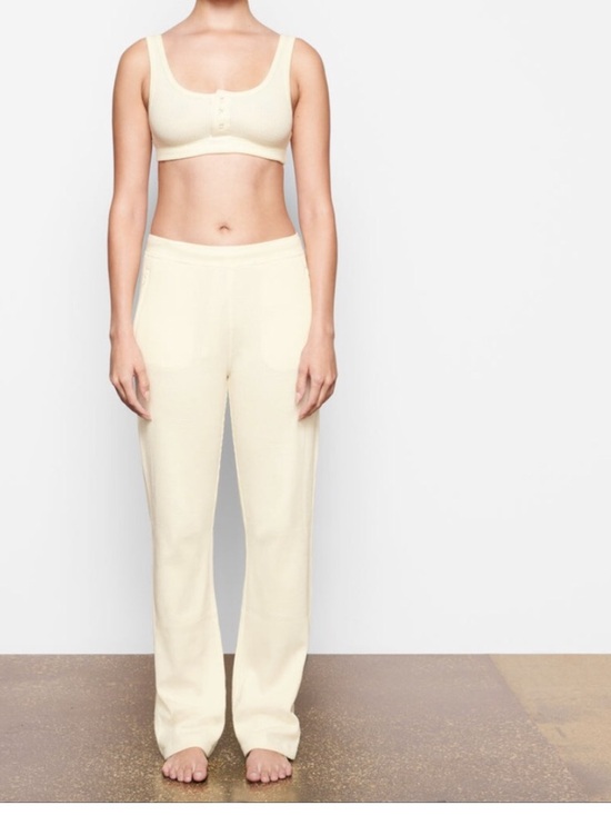SKIMS Pants - SKlMS WAFFLE LOOSE PANT Cream Size Large